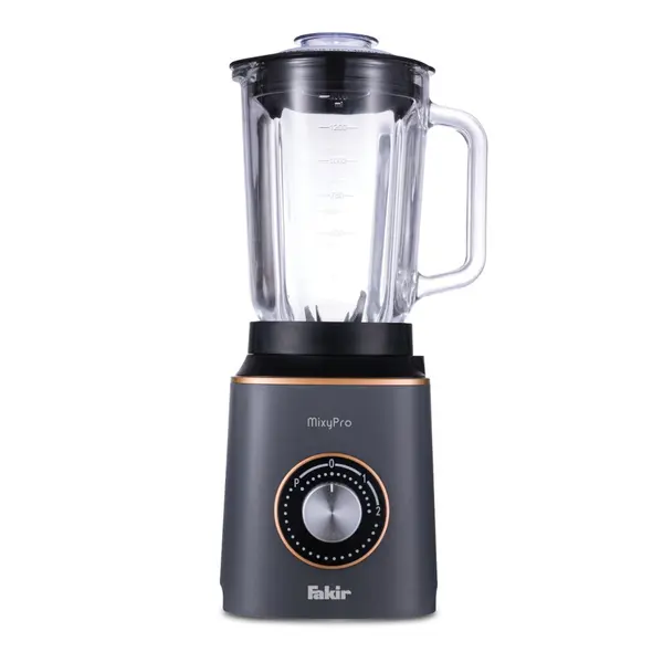 Blender Fakir Mixypro 1.5L, Vas rezistent din sticla, 3 Programe, Lama cu 6 cutite, 800W, Antracit