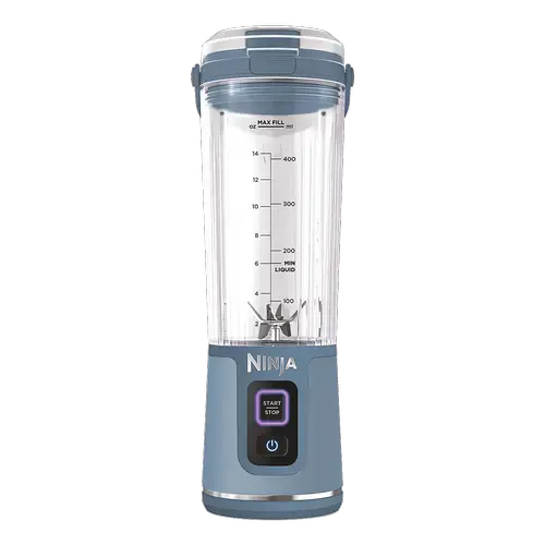 Blender fara fir Ninja Blast BC151EUNV, 300W, 530 ml, baterie li-ion, Albastru