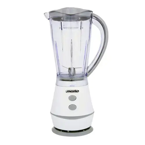 Blender Mesko MS 4060G, 250W-500W, 2 viteze, capacitate 1L, lame din otel inoxidabil, alb/gri