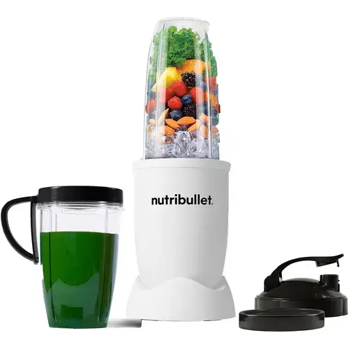 Blender Nutribullet Pro NB907MAW, 900 W, 1 viteza, cupa inalta 0.9l, cupa inalta 0.7l, 5 accesorii (Alb mat)