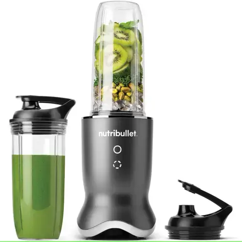 Blender Nutribullet Ultra NB1206DGCC, 0C22300099, 1200 W, 1 viteza si functie Pulse, cupa 0.7l, cupa 0.9l, 4 accesorii (Gri/Argintiu)