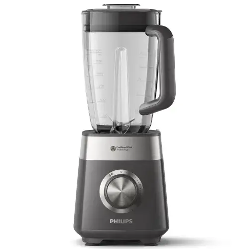 Blender Philips HR3020/20 Seria 5000, 1000 W, Lame noi ProBlend Plus, Vas cu straturi ProBlend Plus, 3 viteze plus Impuls, Lame detașabile, capacitate 2 litri (Gri inchis)