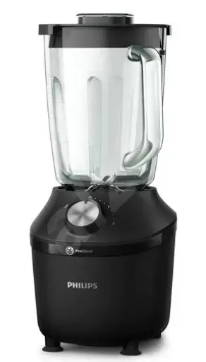 Blender Philips Seria 3000 HR2291/41, 600 W, 2 L, 2 viteze+Pulse, Zdrobire gheata, Sistem ProBlend, Accesoriu recipient sport (Negru)