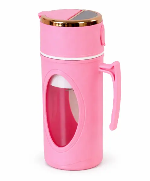 Blender portabil electric pentru smoothie 8 lame recipient tip cana cu capac si maner