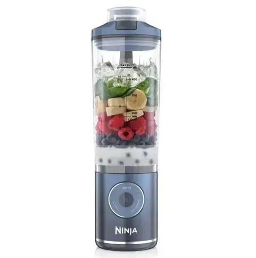 Blender portabil Ninja Blast Max BC251EUNV, capacitate 570 ml, 3 programe, tehnologie Auto-iQ (Albastru)