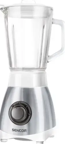 Blender SENCOR SBL 3271SS, 250 W, Zdrobire gheata, 2 viteze, 0.8 l. Vas Sticla (Argintiu)