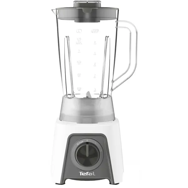 Blender Tefal Blendeo+ BL2C0130, 450 W, 2 viteze, functia Pulse, maruntire gheata, tehnologia DuraForce, 1.5 L, gri