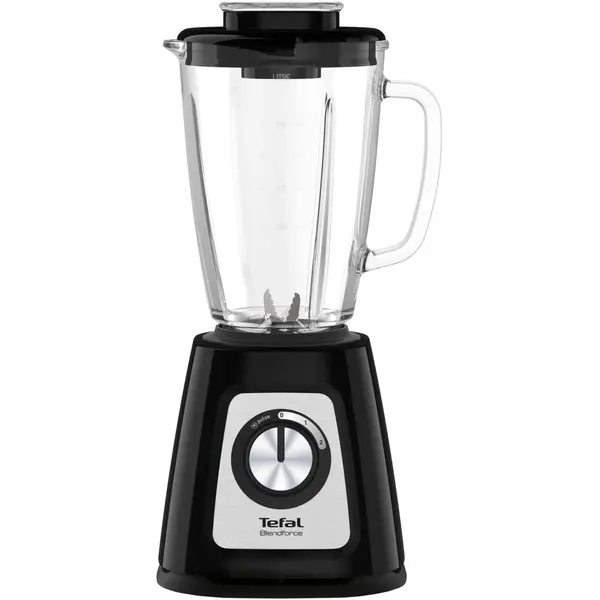 Blender Tefal BlendForce 2 BL435831, 800W, 1.75L, 2 trepte de viteza, lame detasabile, zdrobire gheata, tehnologie Powelix, functie Pulse, Smart Lock, negru