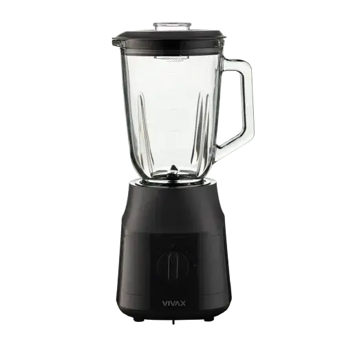 Blender VIVAX BL-601B, 600 W, capacitate recipient sticla 1.5 L, 2 viteze + Turbo Pulse (Negru)