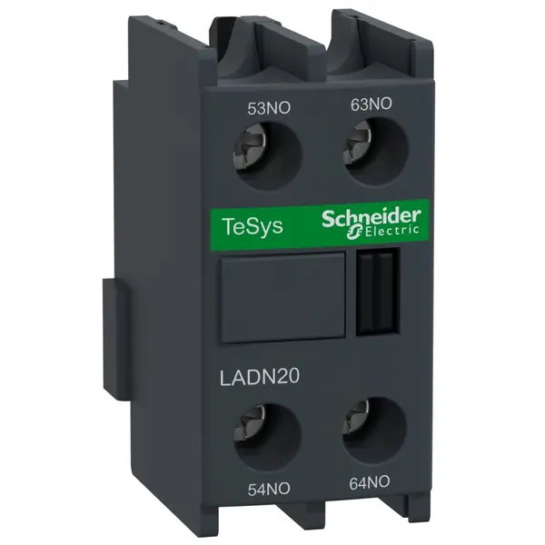 Bloc contacte auxiliare, TeSys Deca, 2NO, montaj frontal, terminale cu surub Schneider LADN20
