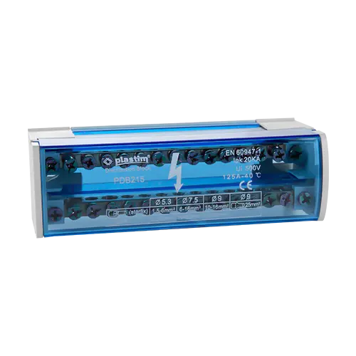Bloc de distributie electrica, 2x15 poli, 125A - Plastim PDB215