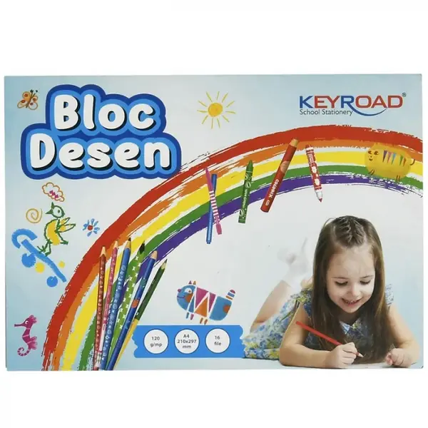 Bloc desen A4,120g,16 file,Keyroad