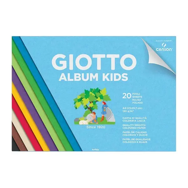 Bloc hartie colorata Album Kids Giotto