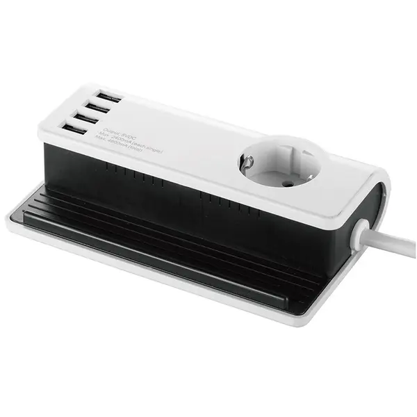 Bloc multipriza cu suport pentru tableta/smartphone Strohm SM-0433H