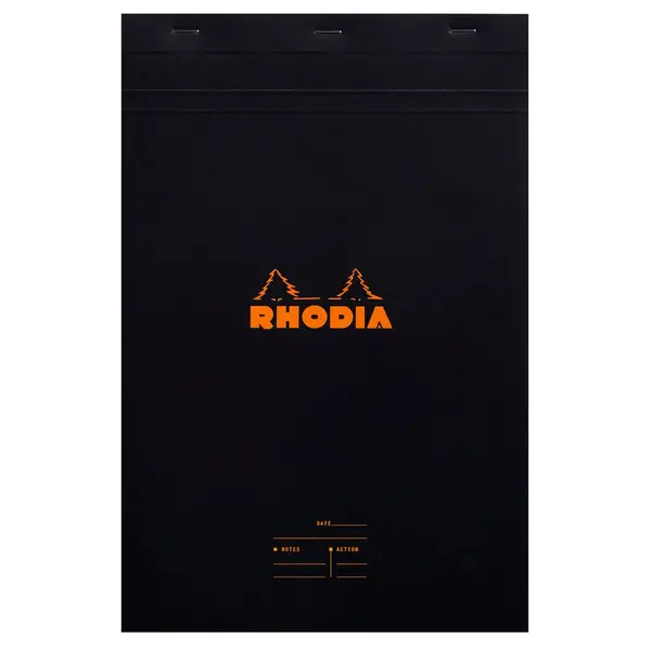 Bloc notes A4 80 file capsat dictando Rhodia Meetingpad Coperta neagra