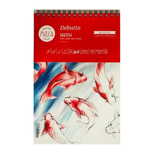 Bloc schite Debutto Musa - 21 x 29.7 cm - 120g/mp