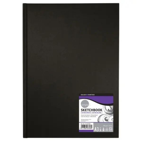 Bloc Schite Simply Daler Rowney, 29.7 x 42 cm, 95 g/mp