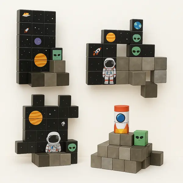 Blocuri magnetice de constructie 3D, 2.5 cm