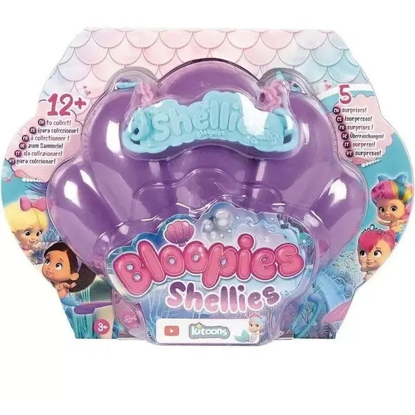 Bloopies Papusa Bloopies Shellies - Pachet surpriza, 5 accesorii, mov