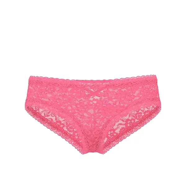 Blossom cheeky lace back strap panties - neon hot pink L
