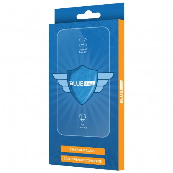 Blue Shield Folie de protectie Ecran BLUE Shield pentru Apple iPhone 15 Pro, Sticla Securizata, Full Glue, Case Friendly