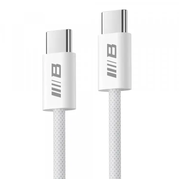Blueo Cablu Date si Incarcare USB-C - USB-C Blueo, 100W, 1.2m, Alb
