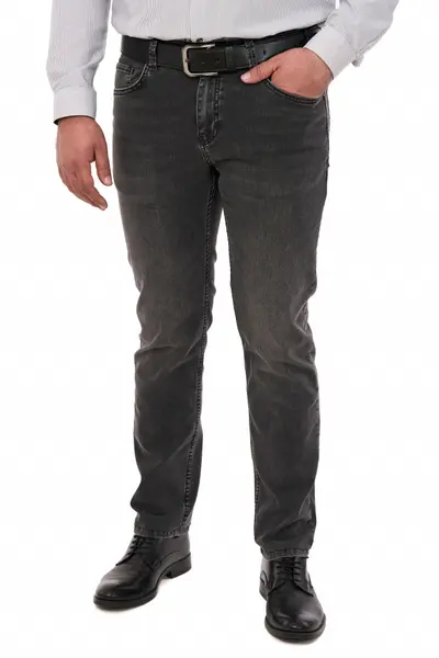Blugi barbati cu aspect decolorat, Pitbull, gri antracit (Marime pantalon: W31)