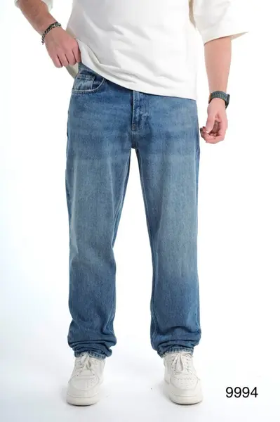 BLUGI BĂRBAȚI DENIM RELAXED FIT JOGGER CLASSIC BLUE BGAS1168(9994) (MĂRIME: 36)