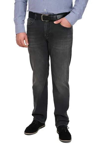 Blugi barbati regular fit, Pitbull, gri antracit (Marime pantalon: W33)