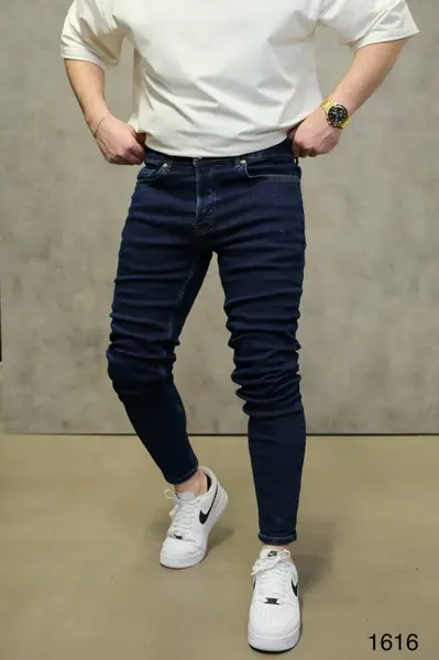 BLUGI BARBATI SKINNY FIT – DARK BLUE CLEAN ESSENTIAL (MĂRIME: 30)