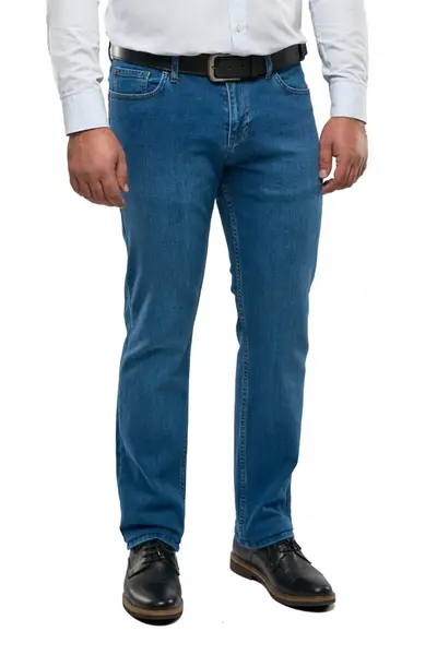Blugi barbati Slim Fit, Ryder, albastru sage