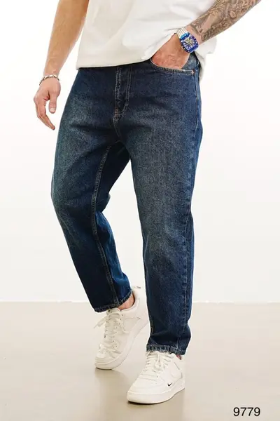 BLUGI BOYFRIEND FIT CLASIC DARK-BLUE BGAS1154(9779) (MĂRIME: 30)