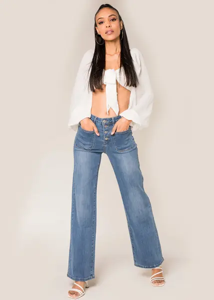 Blugi Dama Evazati Nina Carter Albastri P139-5 M7