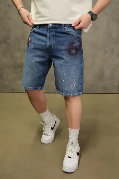 BLUGI SCURȚI DENIM BLUE PAINT STAR EDITION PSAS217(1678) (MĂRIME: 30)