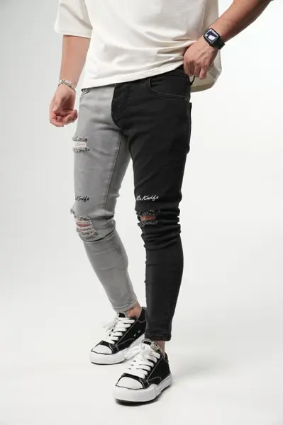 BLUGI SLIM BICOLOR SPLASH BLACK-GREY BGAS1159(9613) (MĂRIME: 30)