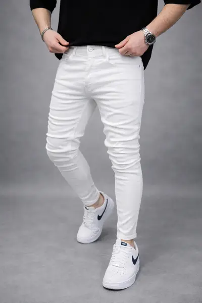 BLUGI SLIM FIT ALBI – CLEAN STREET STYLE (MĂRIME: 32)