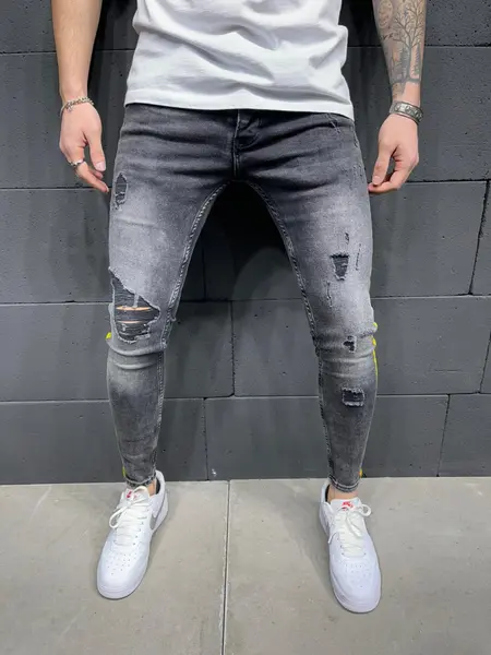BLUGI SLIM FIT STRIPED YELLOW COD : BGAS559(5570-1) (MĂRIME: 32)