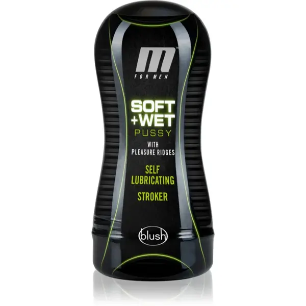 Blush M For Men Soft and Wet Pussy flesh masturbator Green 17,8 cm