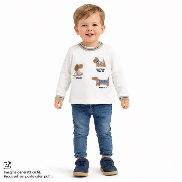 Bluza copii Chicco, Alb, 00489-69MFCO