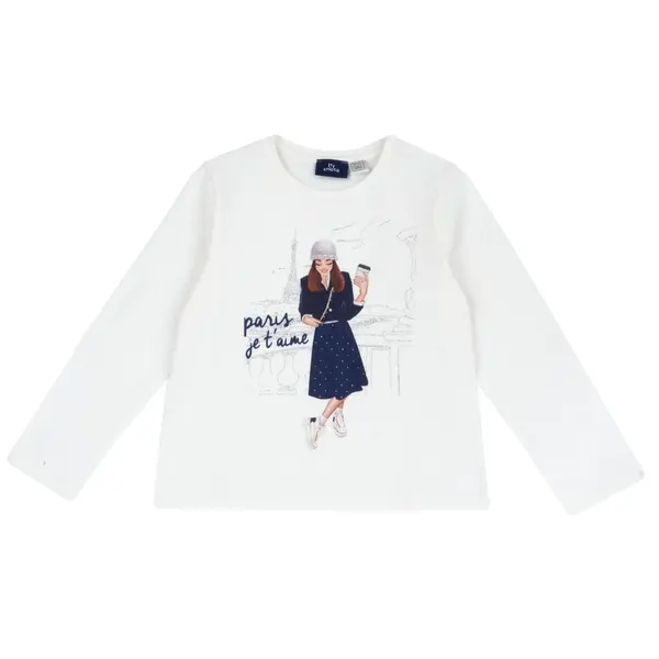 Bluza copii Chicco, alb, 00585-69MC