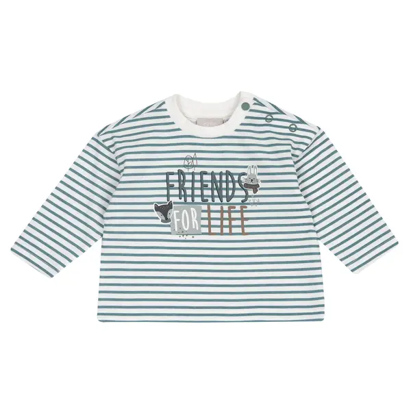 Bluza copii Chicco, maro cu alb, 00560-69MFCO