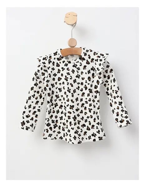 Bluza cu Animal Print, model alb
