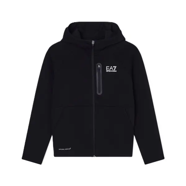Bluza cu fermoar EA7 NATURAL VENTUS7 BOY HOODIE FZ COPL