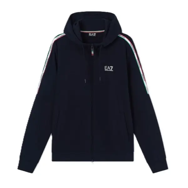 Bluza cu fermoar EA7 TRAIN ITALIAN SPIRIT M HOODIE FZ COPL