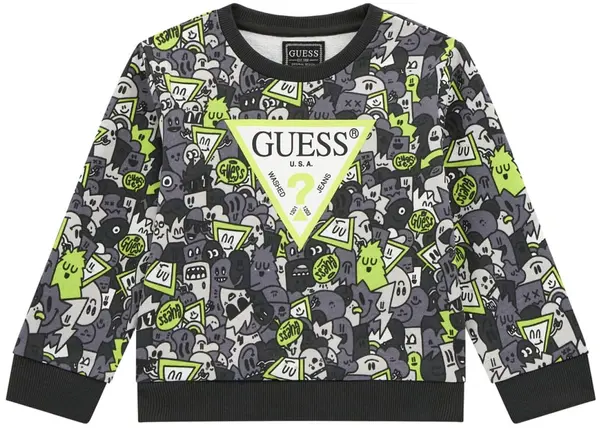 Bluză cu mânecă lungă Guess - Cu omuleți, multicolor, 18 luni