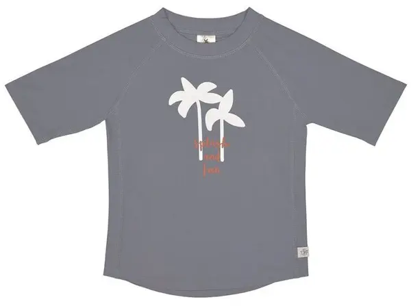 Bluză de plajă Lassig - Splash & Fun, Palms, grey, mărimea 62/68, 3-6 luni