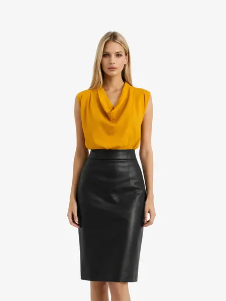 Bluza Eleganta “Sharon”, Mustar - XL
