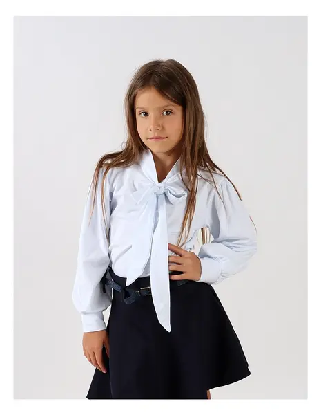 Bluza fete, Maneci bufante si fundita, alb