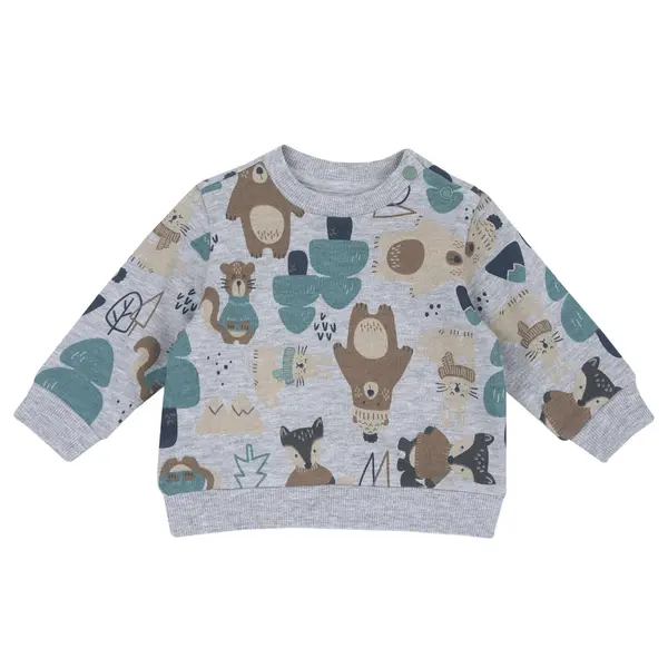 Bluza groasa copii Chicco, gri deschis, 00557-69MFCO