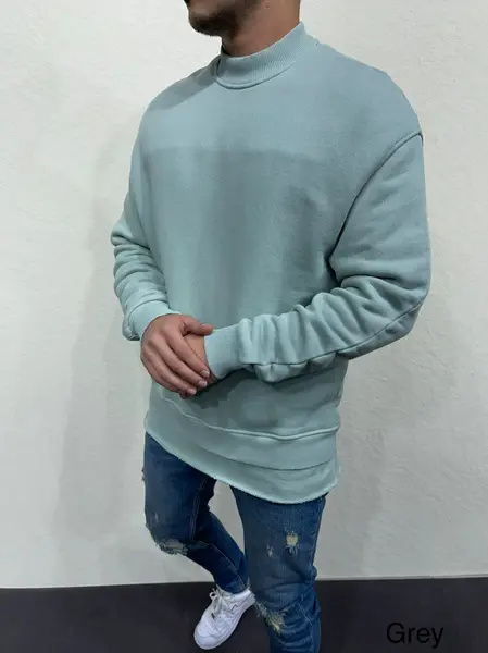 BLUZA HOINAR LONG GREY BZAS44(6192) (MĂRIME: M)